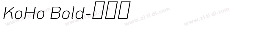 KoHo Bold字体转换